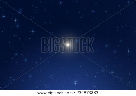 Milky Way Stars Photographed Through A Telescope. 2d Render / Illustration.