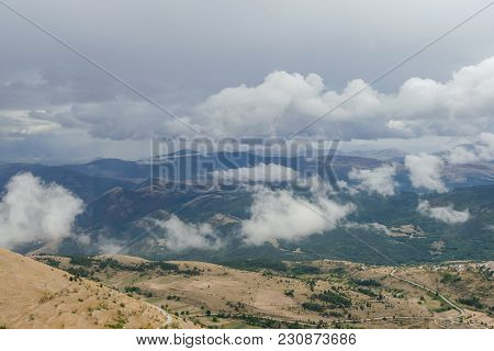 Rocca Calascio Old Italian Castle Location Film Of Famous Film The Name Of The Rose