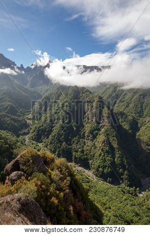 Pico Do Arieiro Seen From Balcoes Viewpoint, Ribeiro Firo, Madeira, Portugal