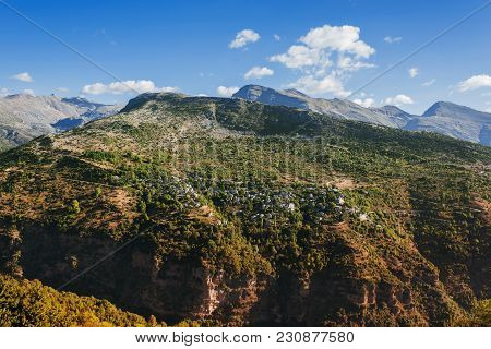 Panoramic View Of Mountain In National Park Of Tzoumerka, Greece Epirus Region
