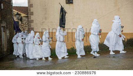 Easter Traditional Procession In Bercianos De Aliste, Zamora