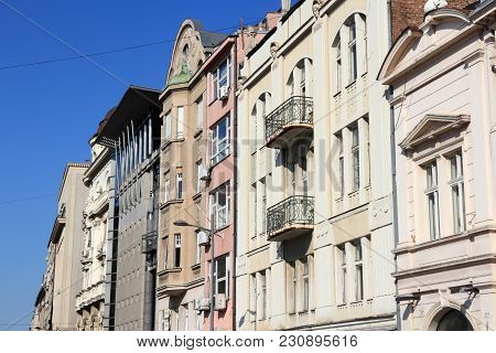 Belgrade City Street View - Capital Of Serbia. Kralja Petra Street.