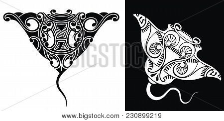 Vector Cramp Fish In Doodle Style.cramp Fish Tattoo