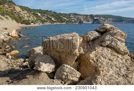 Ses Boques Beach On The Island Of Ibiza