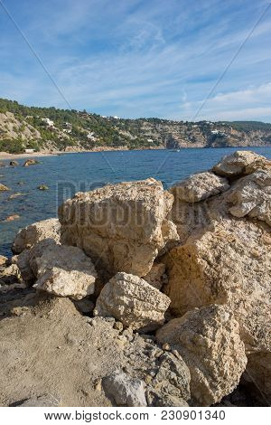 Ses Boques Beach On The Island Of Ibiza