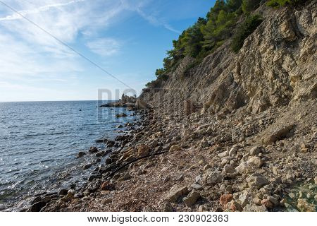 Ses Boques Beach On The Island Of Ibiza