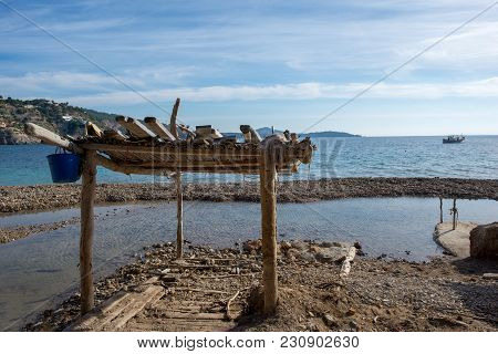 Ses Boques Beach On The Island Of Ibiza