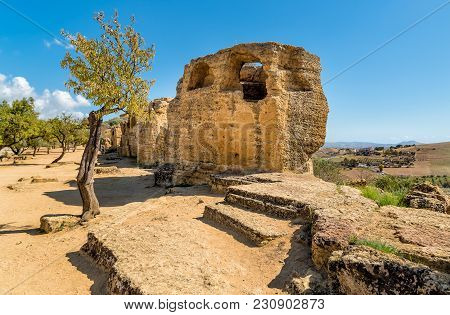 Archaeological Park Of The Valley Of The Temples In Agrigento, Sicily, Italy