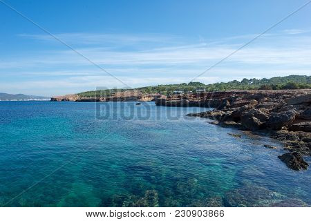 Bassa Beach On The Island Of Ibiza, Balearic Islands