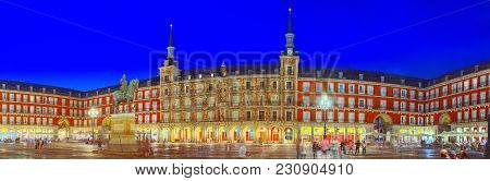 Main Square With Tourists And People, Was Built During Philip Ii