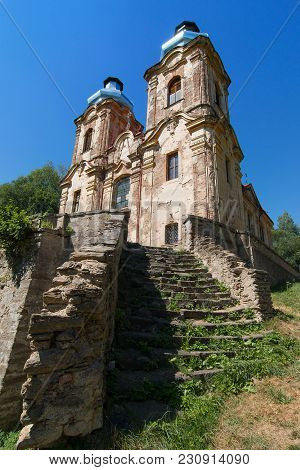 Skoky, Czech Republic, July 27, 2015 - Baroque Pilgrimage Church Of The Visitation