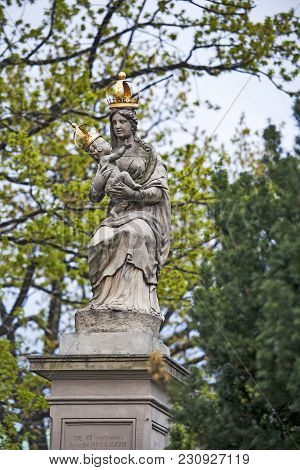 Warsaw, Poland - May 01, 2017, Modeled In The Image Of Our Lady Who Helps Christians Of Passau, It W