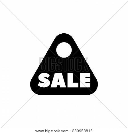 Sale Discount. Flat Vector Icon. Simple Black Symbol On White Background