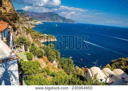 Amazing Scenery Of Amalfi Coast - Salerno Province, Campania Region, Italy, Europe