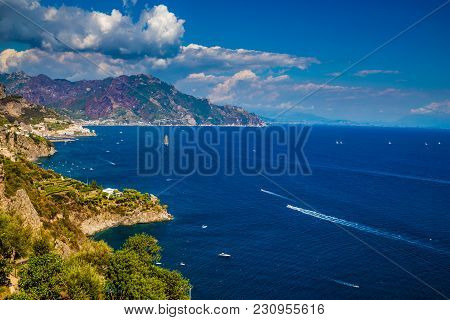 Amazing Scenery Of Amalfi Coast - Salerno Province, Campania Region, Italy, Europe