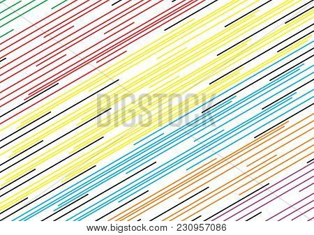 Strokes Colored Yellow Green Blue Orange Stripes Lines Abstraction Background Multicolored