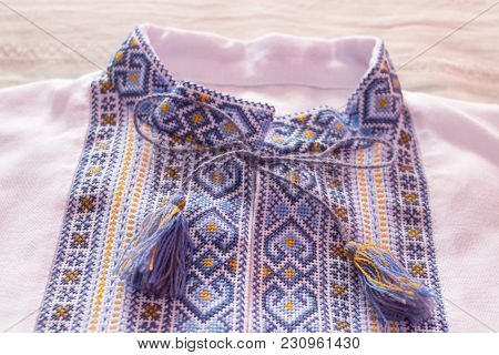 Set Of Traditional Ukrainian Folk Art Knitted Embroidery Pattern.