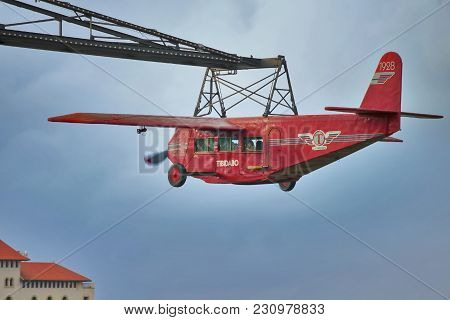 Nostalgic Airplane In Parc D'atraccions At Tibidabo July 25, 2016 In Barcelona, Spain.