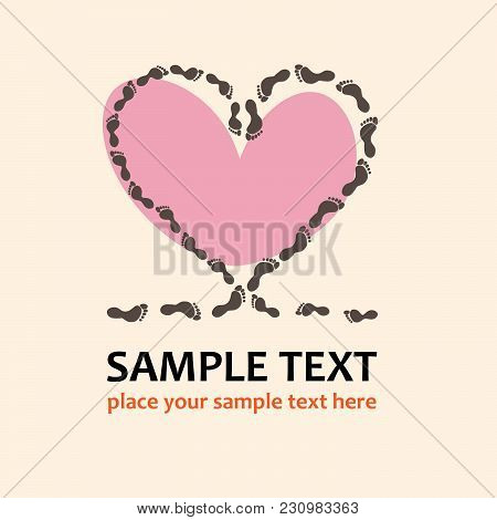 Heart Made With The Footprints, T-shirt Graphics.