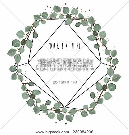 Set Of Flowers, Leaves And Branches, Imitation Of Watercolor, Isolated On White.