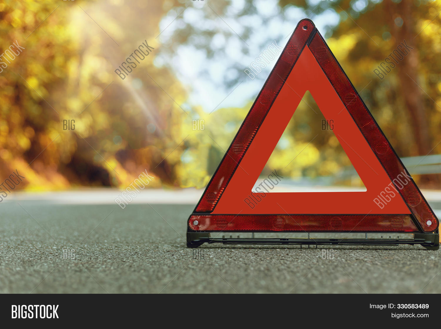 Autumn Road Red Image Photo Free Trial Bigstock