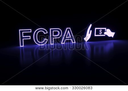 Fcpa Neon Concept Self Illumination Background 3d Illustration