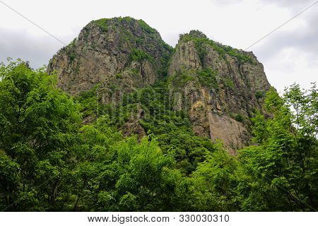 Landscape View From Transfagaras Highway, Beautiful Landscape Of Romania. Selective Focus