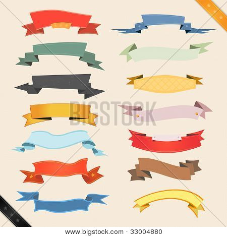 Cartoon Banners en linten