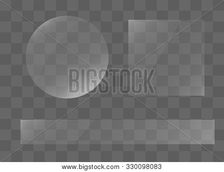 Rectangle Texture Glass Plate, Mirror, Windows. Light Effect For A Picture Or A Mirror. Beautiful Re