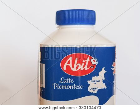 Turin - Oct 2019: Abit Milk Bottle