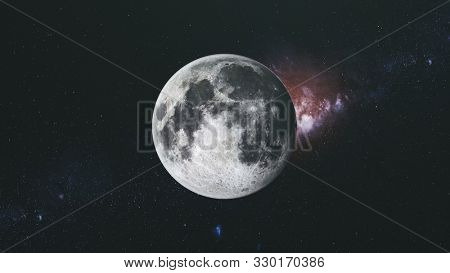 Moon Orbit Floodlight Image Photo Free Trial Bigstock