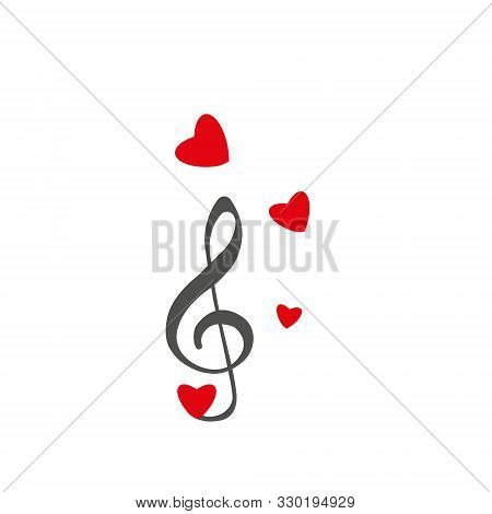 Vector Treble Clef Music Note Icon Eps10