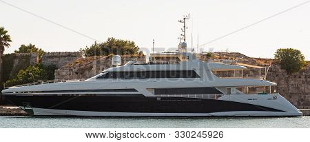 Kos, Greece - September 29, 2019: Charteryacht Tatiana In The Harbor Of Kos Town On The Island Kos G