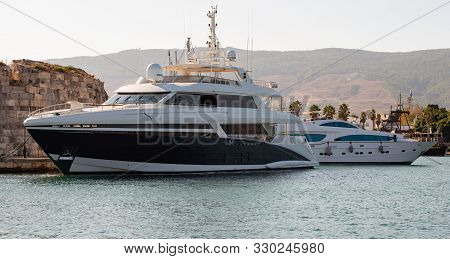 Kos, Greece - September 29, 2019: Charteryacht Tatiana In The Harbor Of Kos Town On The Island Kos G