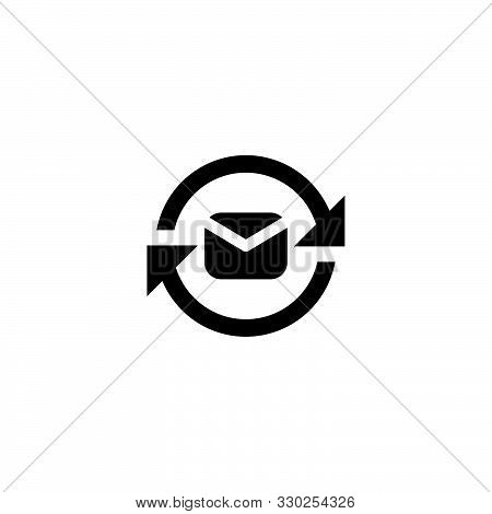 Send message icon. Share sign. Message sync symbol