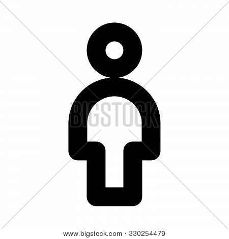 Wc icon. Female character sign. Toilet symbol