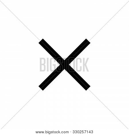 Menu exit icon. Web error sign. List remove symbol