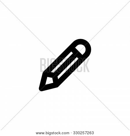 Pencil icon. Web list  edit sign. Education logo design element
