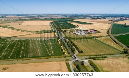 Aerial Photo Of The Locks In Andilly, Charente Maritime