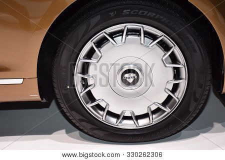 Geneva, Switzerland - March 05, 2019: Aurus Senat - Geneva International Motor Show 2019