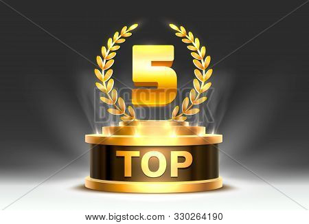 Top 5 Best Podium Award Sign, Golden Object.