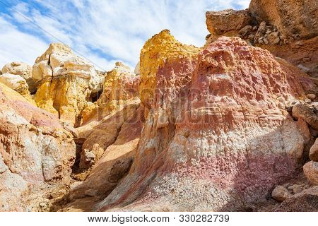 The Calhan Paint Mines. Unique And Colorful Ancient Geological Site In Colorado.