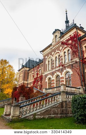 Loviisa, Finland - 7 October 2019: The Manor House Malmgard.
