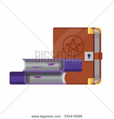 Witchery And Occult Spell Books Flat Icon