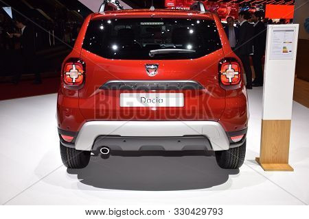 Geneva, Switzerland - March 05, 2019: Dacia Duster - Geneva International Motor Show 2019