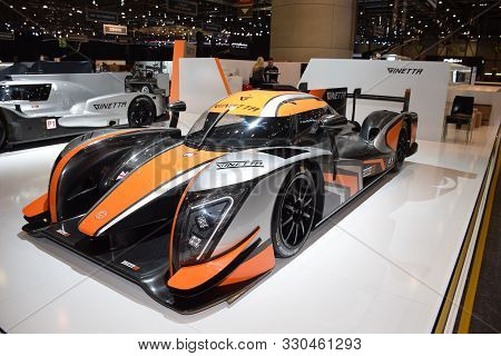 Geneva, Switzerland - March 03, 2019: Ginetta G58 - Geneva International Motor Show 2019