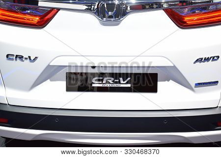 Geneva, Switzerland - March 05, 2019: Honda Cr-v Hybrid - Geneva International Motor Show 2019