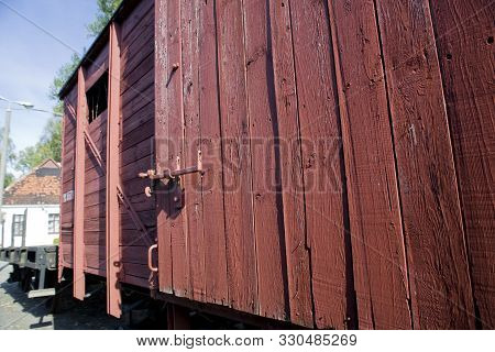 Beautiful Old Destroyed Historic Railway Standing In The Museum