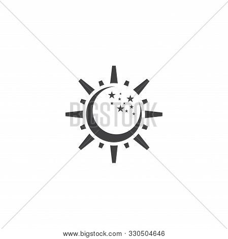 Moon Sun Graphic Design Template Vector Isolated