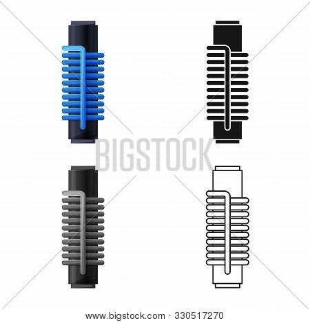 Vector Design Of Coil And Metal Logo. Web Element Of Coil And Spiral Vector Icon For Stock.